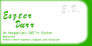 eszter durr business card